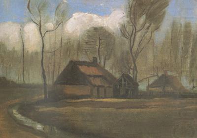 Vincent Van Gogh Farmhouses among Trees (nn04) china oil painting image
